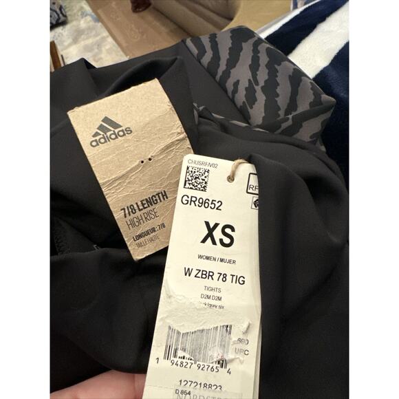 NWT Adidas [ XS ] Designed to Move High-Rise Sport Zebra 7/8 Tights #4975 - Picture 5 of 6